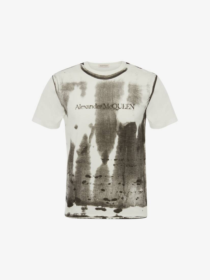 Camisetas Alexander McQueen X-Ray Printed Hombre - Blancos/Negros - Mexico 683-JVCTLI